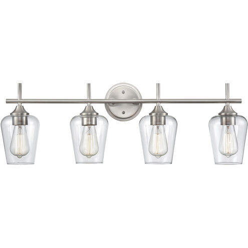 Ashford 4 Light 31 inch Brushed Nickel Vanity Light Wall Light